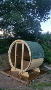 Outdoor barrel sauna mini small 2 4 persons (4)