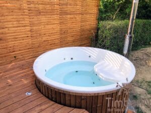 Wood fired hot tub with jets – TimberIN Rojal 1 5
