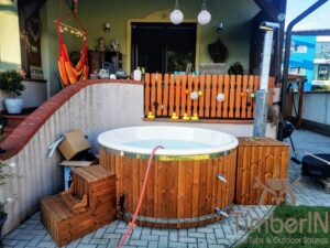 Wood fired hot tub with jets – TimberIN Rojal 1 7