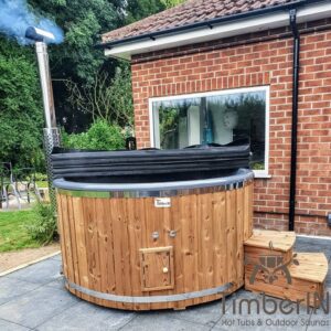 Wood fired hot tub with jets – TimberIN Rojal 2 8