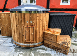 2 person wooden hot tub fiberglass 1