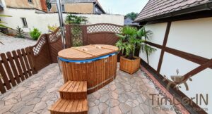 2 person wooden hot tub fiberglass (2)