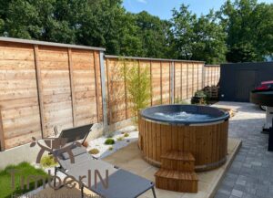 6 – 8 person outdoor hot tub with external heater (1)