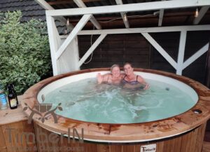 6 – 8 person outdoor hot tub with external heater (1)