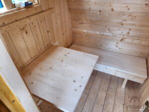 Bejárat oldalról + tűzhely oldalról + u alakú padok (2)