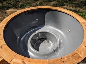 Fiberglass outdoor hot tub with external heater 14