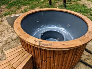 Fiberglass outdoor hot tub with external heater 20