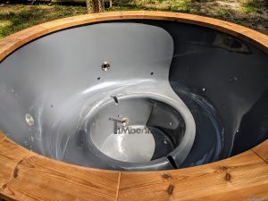 Fiberglass outdoor hot tub with external heater 30