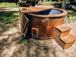 Fiberglass outdoor hot tub with external heater 7