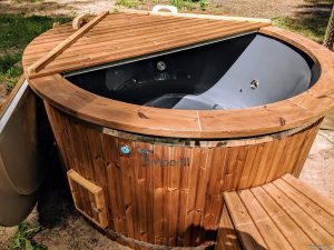 Fiberglass outdoor hot tub with external heater 9