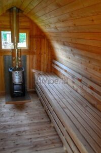 Iglu saunafass mit holzofen timberin 15