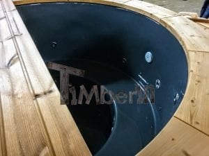 Electricity Heated Fiberglass Hot Tub With Thermowood Decoration 5
