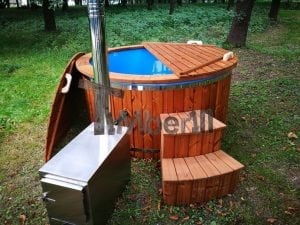 Fiberglass outdoor spa with external burner 30
