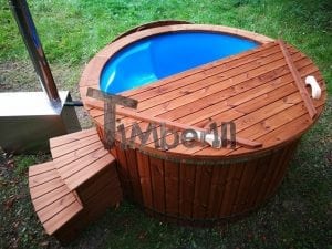 Fiberglass outdoor spa with external burner 8