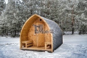Outdoor sauna igloo design with full wall window for sale 1
