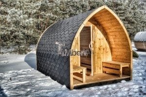 Outdoor sauna igloo design with full wall window for sale 22