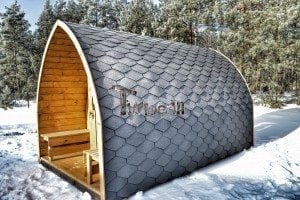 Outdoor sauna igloo design with full wall window for sale 23