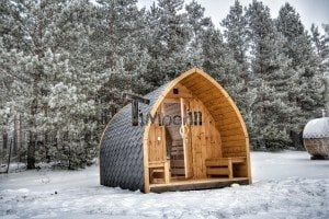 Outdoor sauna igloo design with full wall window for sale 3