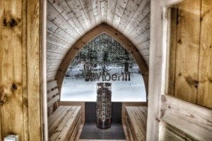 Outdoor sauna igloo design with full wall window for sale 7
