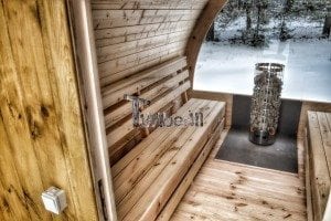 Outdoor sauna igloo design with full wall window for sale 9