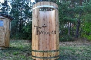 Outdoor wooden shower 1