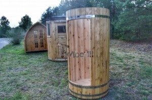 Outdoor wooden shower 5