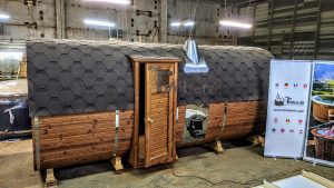 Rectangular Barrel Wooden Outdoor Sauna (2)