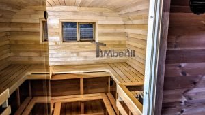 Rectangular Barrel Wooden Outdoor Sauna (24)