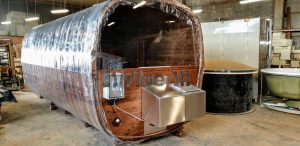 Rectangular Barrel Wooden Outdoor Sauna (4)