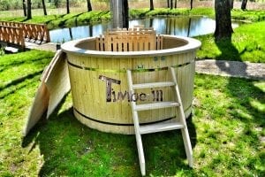 Wood fired hot tub for garden. Includes sand filtration 2 LED and wall insulation 24