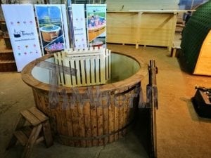 Wood fired hot tub with polypropylene lining Vintage decoration 8