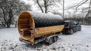 Mobile Outdoor Sauna On Wheels Harvia Wood Burner (14)