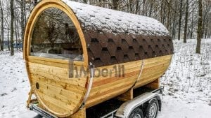 Mobile Outdoor Sauna On Wheels Harvia Wood Burner (5)