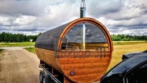 Mobile Outdoor Sauna With Dressing Room Harvia Wood Burner (3)