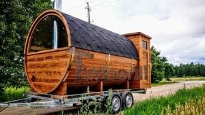 Mobile Outdoor Sauna With Dressing Room Harvia Wood Burner (7)