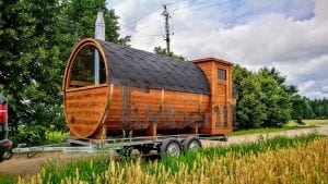 Mobile Outdoor Sauna With Dressing Room Harvia Wood Burner (8)