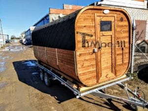 Mobile Rectangular Outdoor Sauna On Wheels Trailer (16)