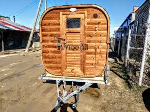 Mobile Rectangular Outdoor Sauna On Wheels Trailer (2)