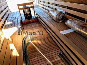 Mobile Rectangular Outdoor Sauna On Wheels Trailer (7)