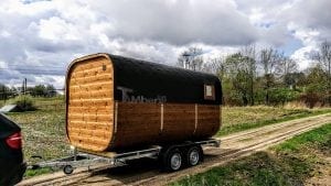 Mobile Rectangular Outdoor Sauna On Wheels Trailer (17)