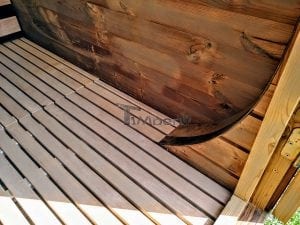 Mobile Rectangular Outdoor Sauna On Wheels Trailer (31)