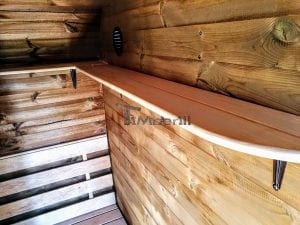 Mobile Rectangular Outdoor Sauna On Wheels Trailer (32)