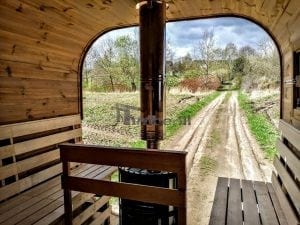 Mobile Rectangular Outdoor Sauna On Wheels Trailer (40)