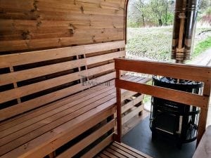 Mobile Rectangular Outdoor Sauna On Wheels Trailer (41)