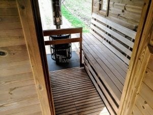 Mobile Rectangular Outdoor Sauna On Wheels Trailer (47)