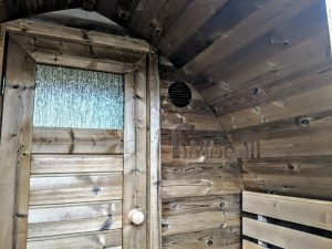 Mobile Outdoor Igloo Sauna On Wheels Harvia Wood Burner (25)