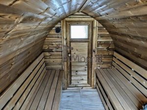 Mobile Outdoor Igloo Sauna On Wheels Harvia Wood Burner (38)