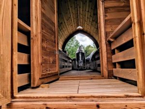 Mobile Outdoor Igloo Sauna On Wheels Harvia Wood Burner (49)