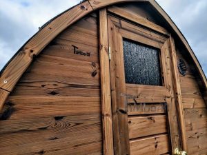 Mobile Outdoor Igloo Sauna On Wheels Harvia Wood Burner (8)