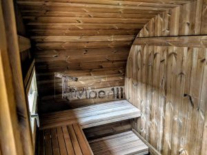 Oval Wooden Outdoor Sauna (24)